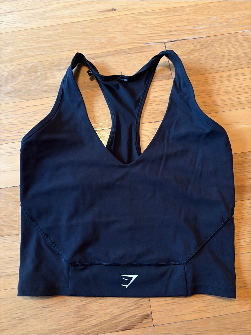 Gymshark Black Racerback Crop Sports Bra